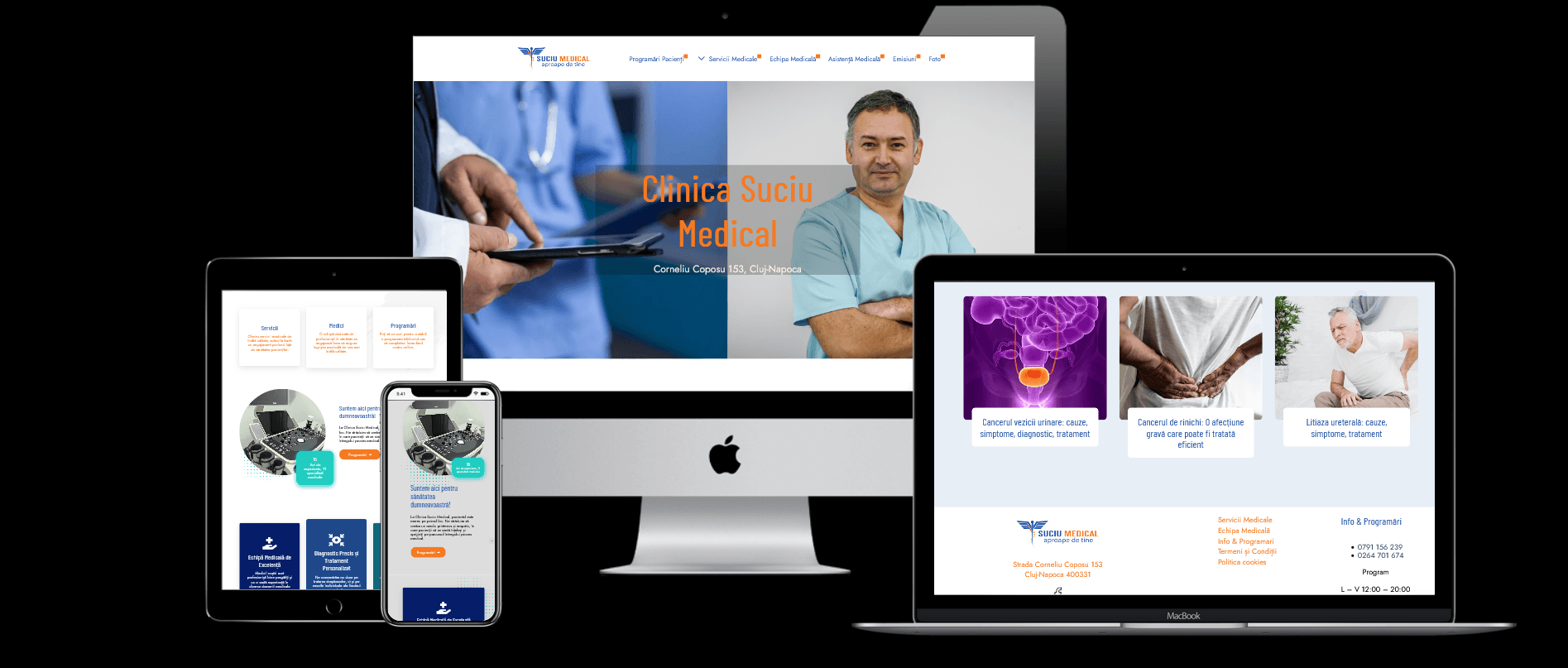 Site web Clinica Suciu Medical — design responsive multi-device pentru clinică privată