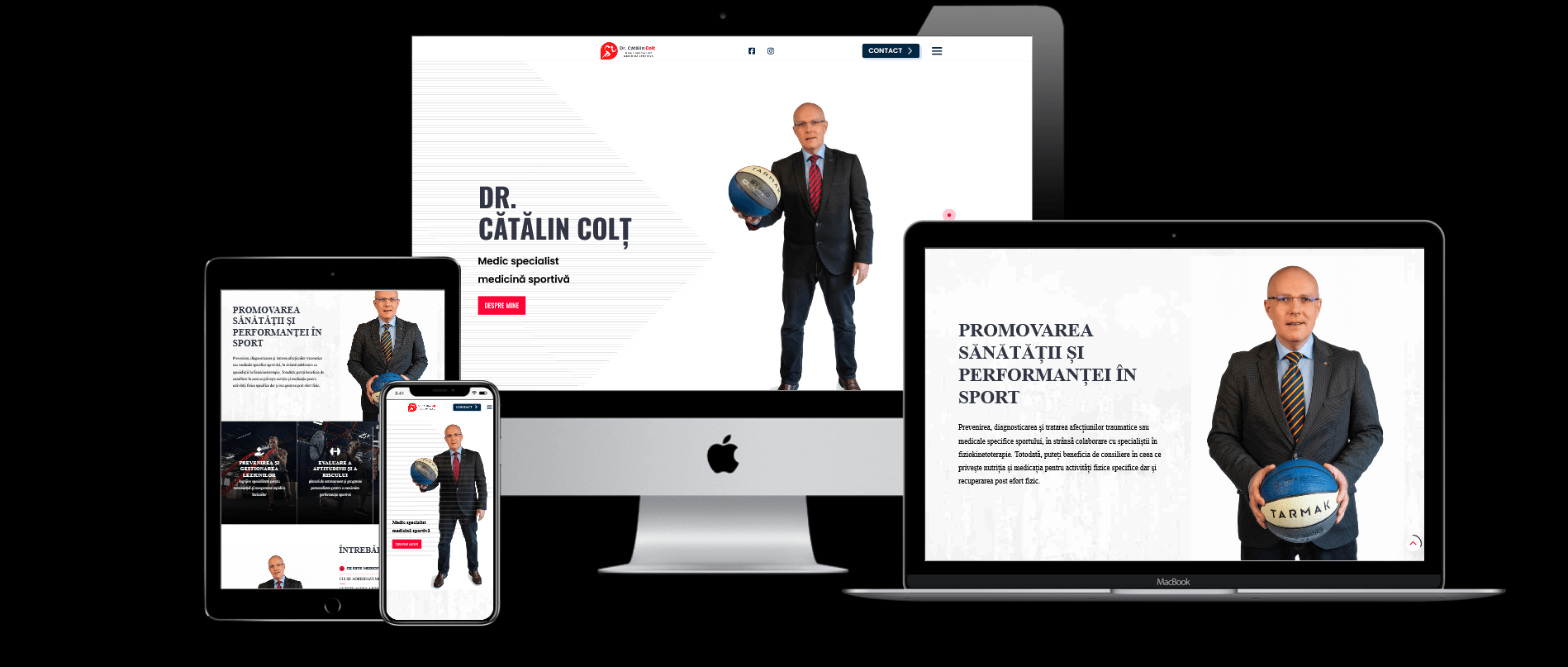 Site web Dr. Cătălin Colț — design responsive multi-device pentru cabinet medical individual